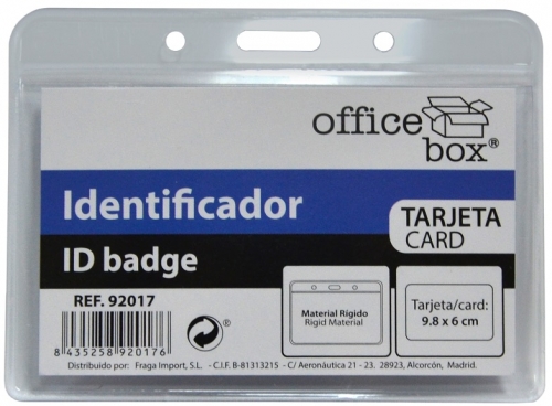 Ecuson rigid Office box, orizontal, transparent, 98x60 mm